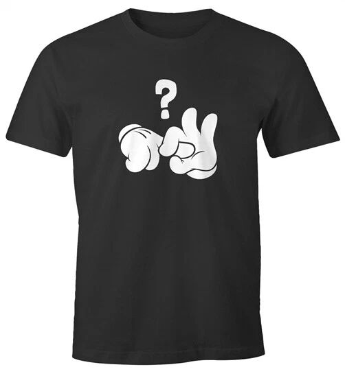 Mens T-Shirt Comic Hands Fucking Fucking Question Mark Fun Shirt Funny