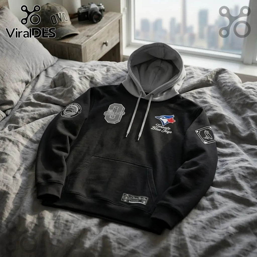 Toronto Blue Jays x OVO Black Two-Tone Hoodie