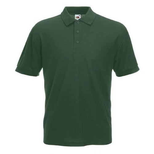 3 & 5 Pack Mens Fruit Of The Loom 65/35 Polo Shirts Plain Unisex Men Tee T Shirt