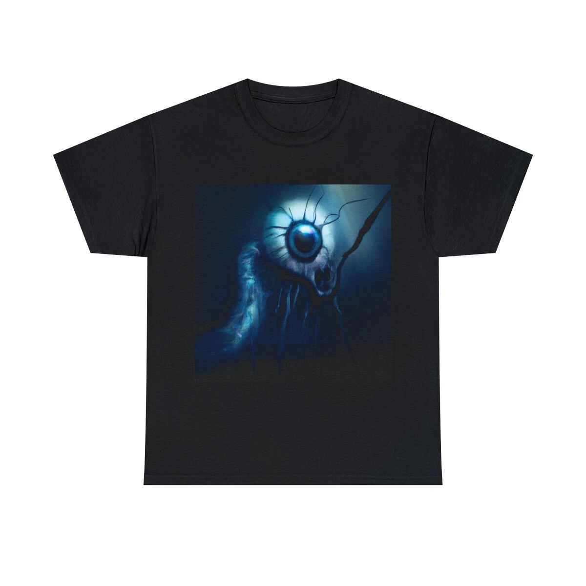 Dark Fantasy Art T Shirt Abstract Monster Metal Band Tee Tour Halloween Scary