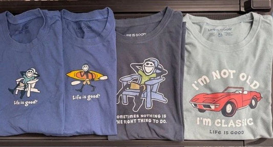 Life is Good mens tees XL - 4 count