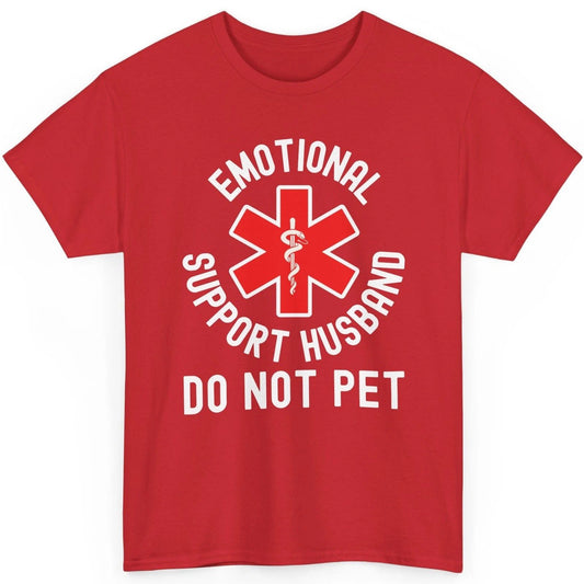 Emotional Support Husband T-Shirt Funny Do Not Pet Humor Gift Snake Emblem