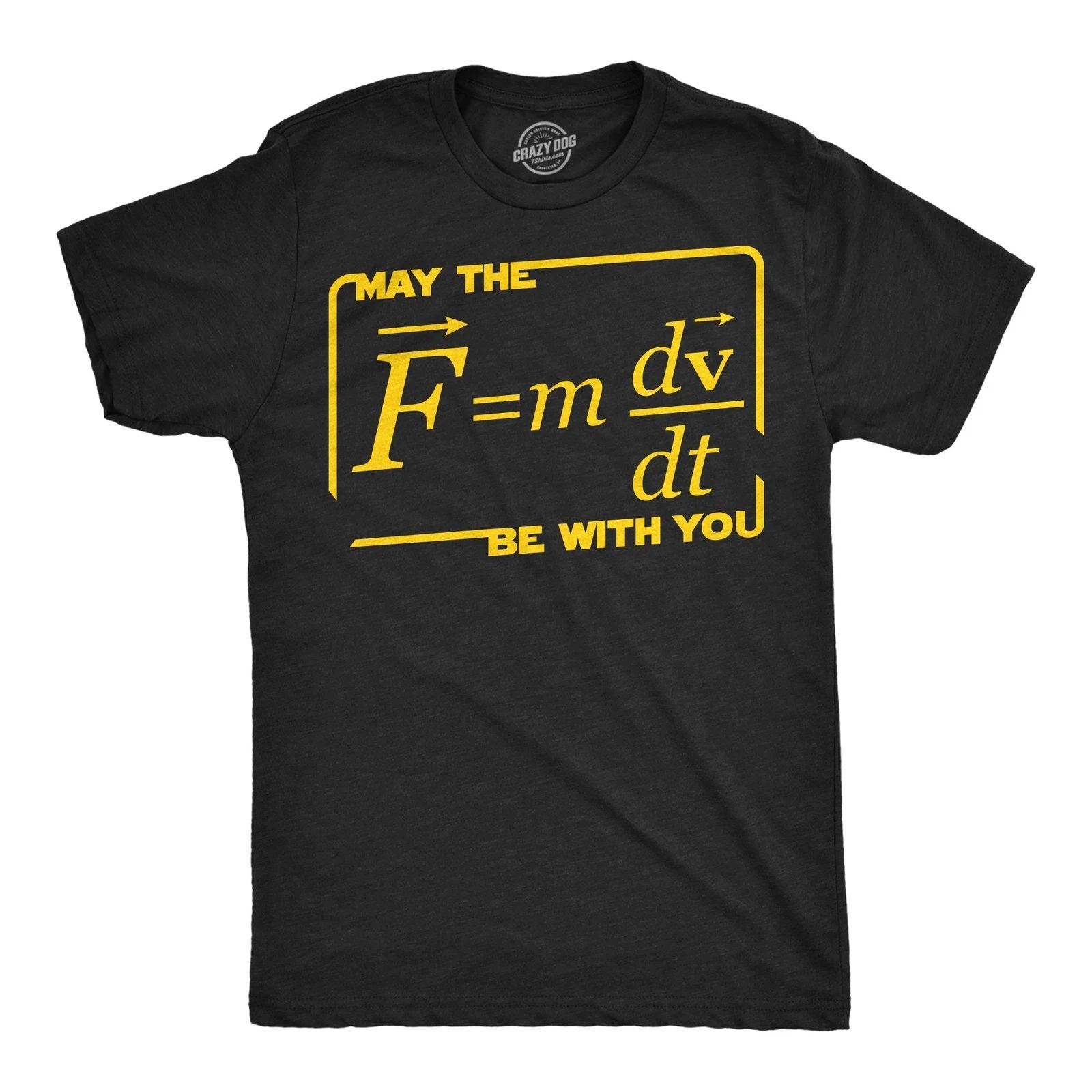Mens Funny T Shirts May The Force Equation Be With You Sarcastic Graphic Novelty
