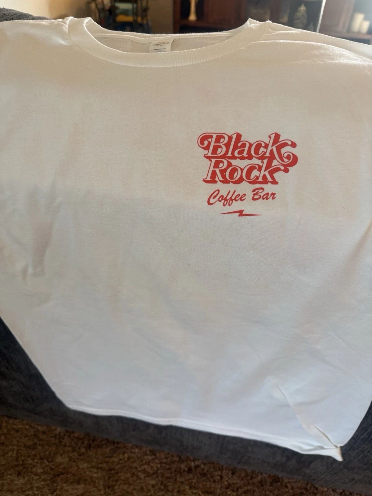 Black Rock Coffee Bar  T- Shirt  White Size large NEW Colorado Grand Opening !