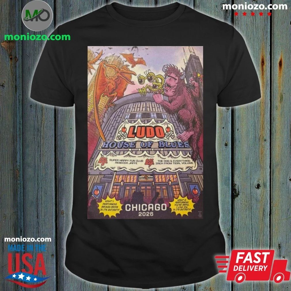 Original Ludo House Of Blues Poster 2026 Chicago T-Shirt