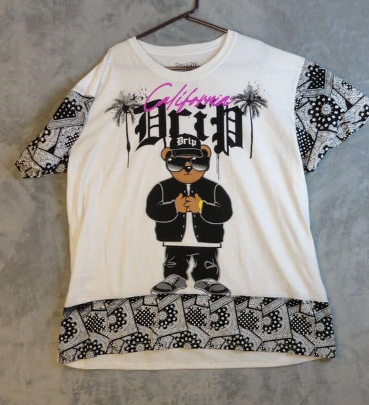 Fresh Laundry Panda T-Shirt Mens 3XL California Drip Tee