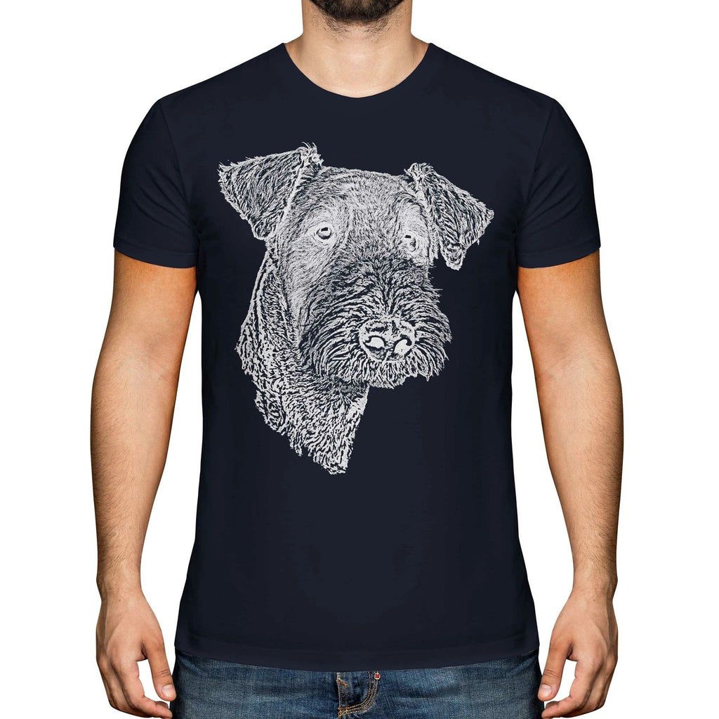 AIREDALE TERRIER SKETCH MENS PRINTED T-SHIRT TOP GREAT GIFT FOR DOG LOVER