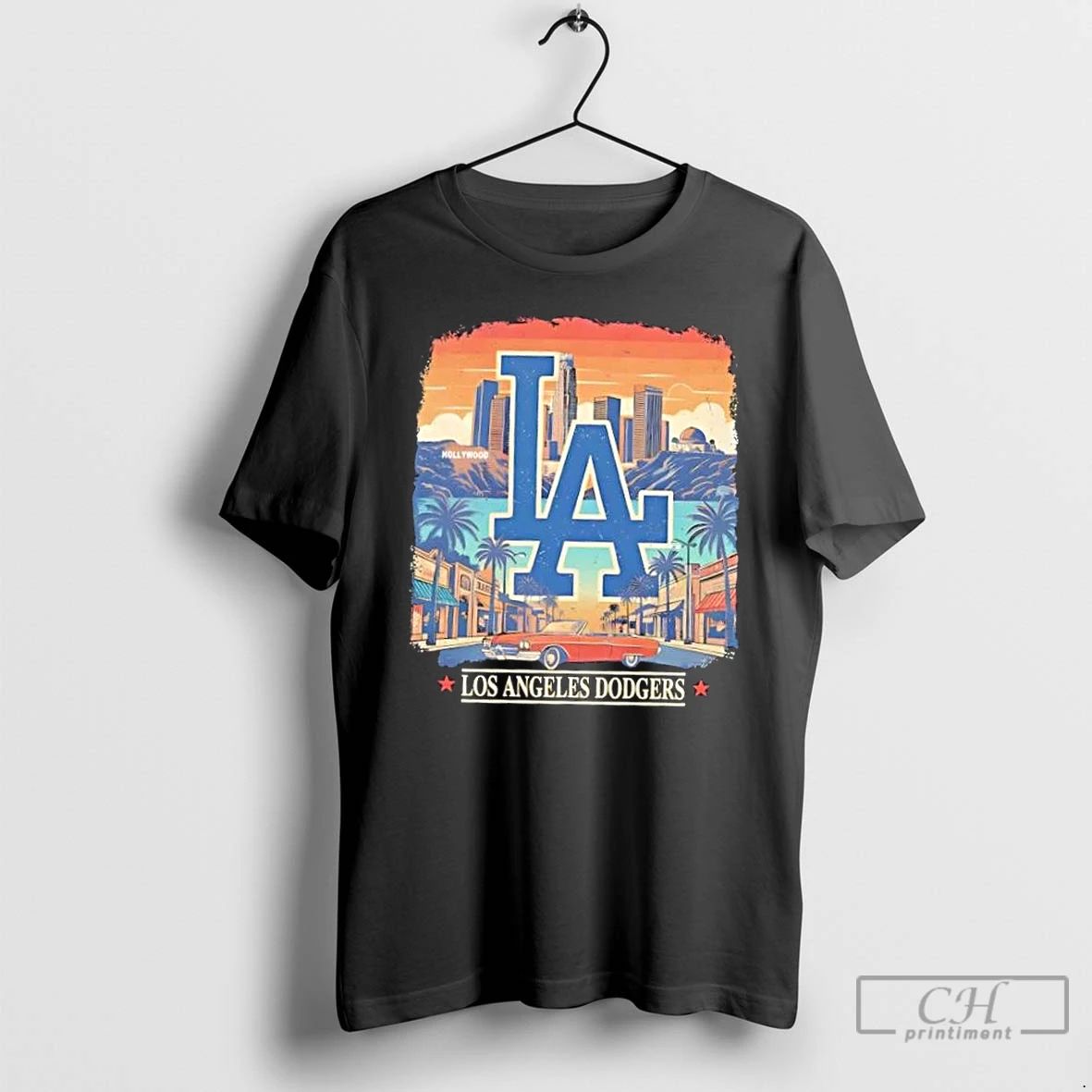 Premium Los Angeles Dodgers Baseball Beverly Sunset T Shirts