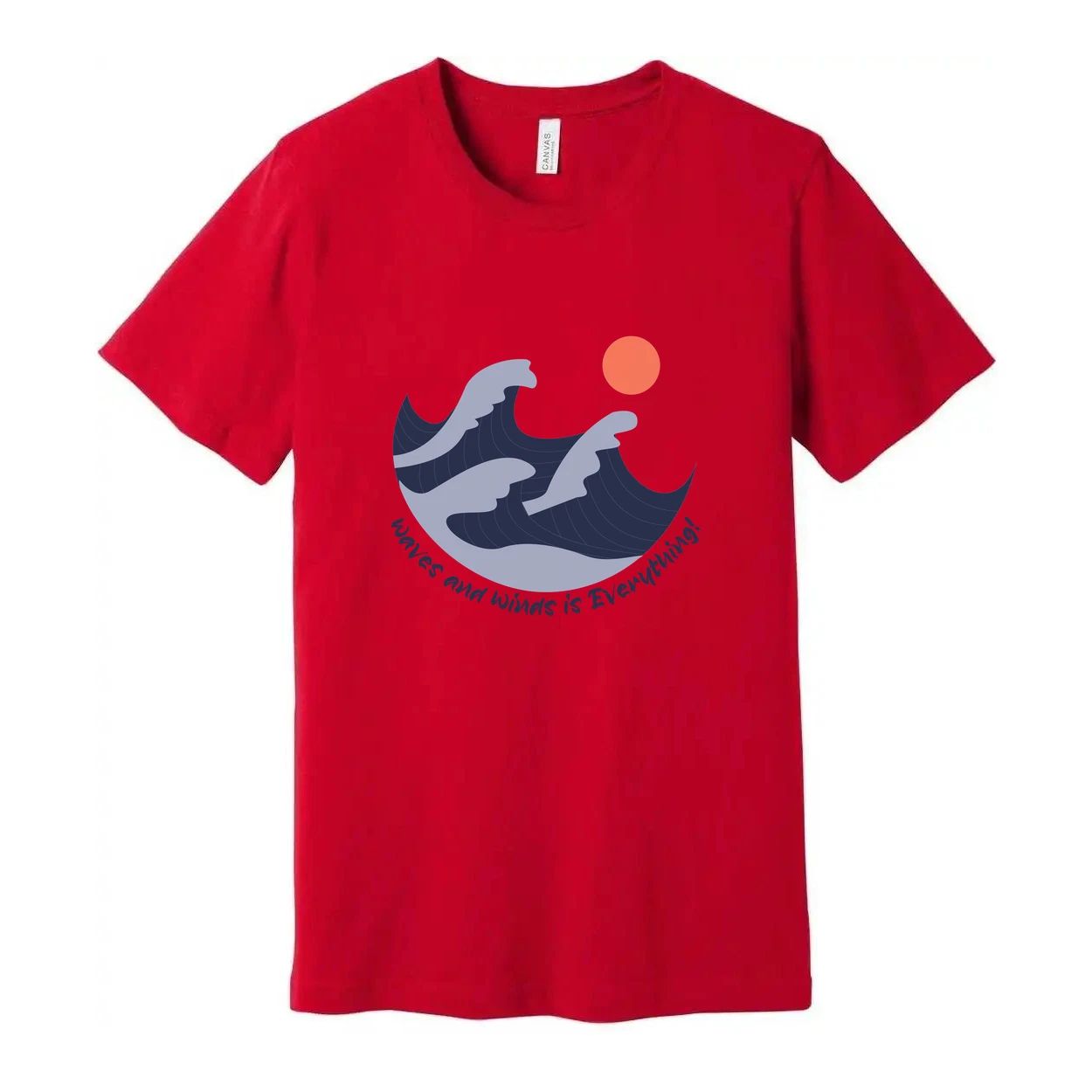 Unisex Surfing Waves and Sun Graphic Tee