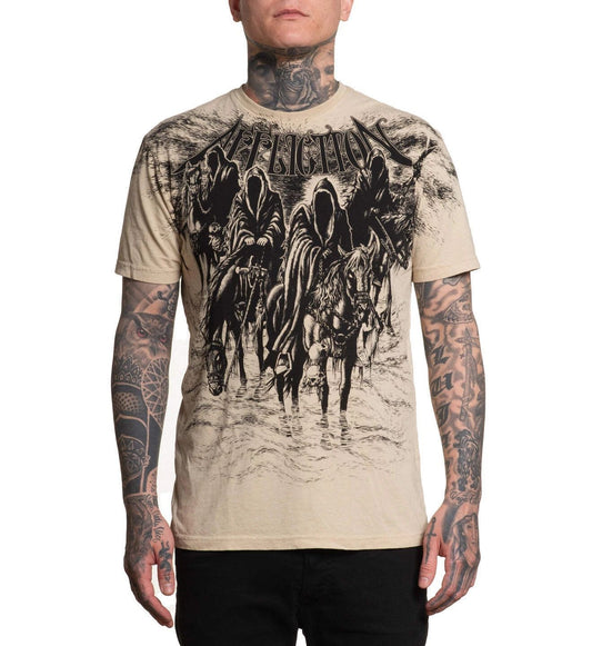 Affliction Men's T-shirt Black Hunt Y2K Biker