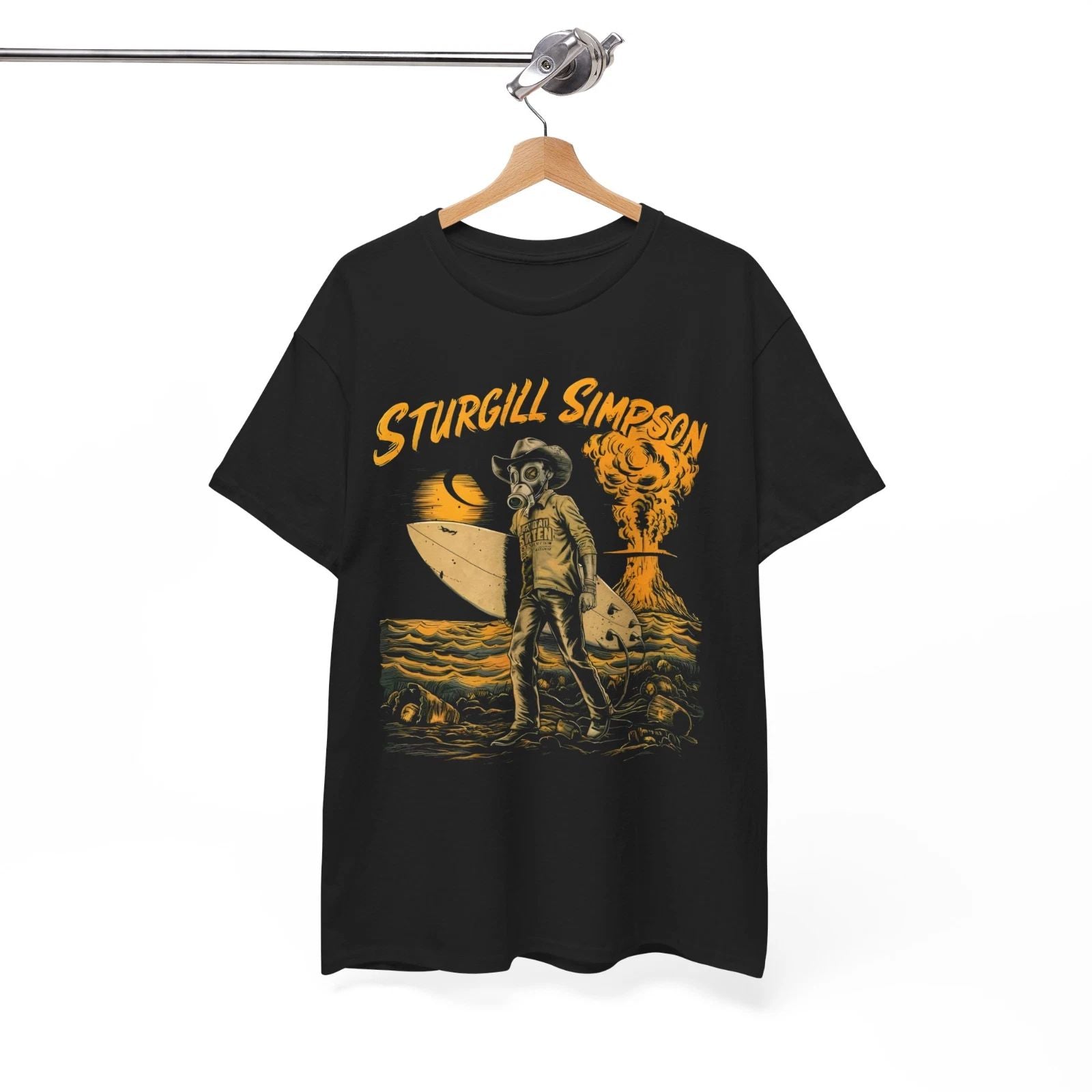 Vintage Sturgill Simpson T-Shirt – Cowboy Surfing Nuclear Explosion Unisex Shirt