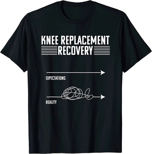 NEW LIMITED Knee Replacement Surgery Funny Joint Recovery Gag T-Shirt