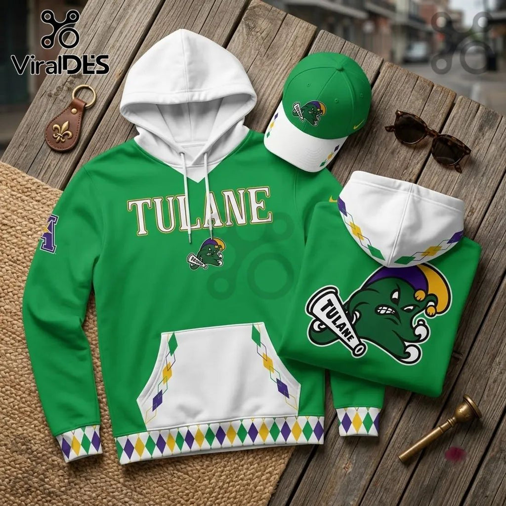 Tulane Green Wave 2026 City Edition Mardi Gras Hoodie
