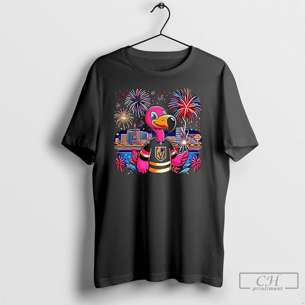 Premium Vegas Golden Knights Hockey Flamingo 4th July New Year T Shirts