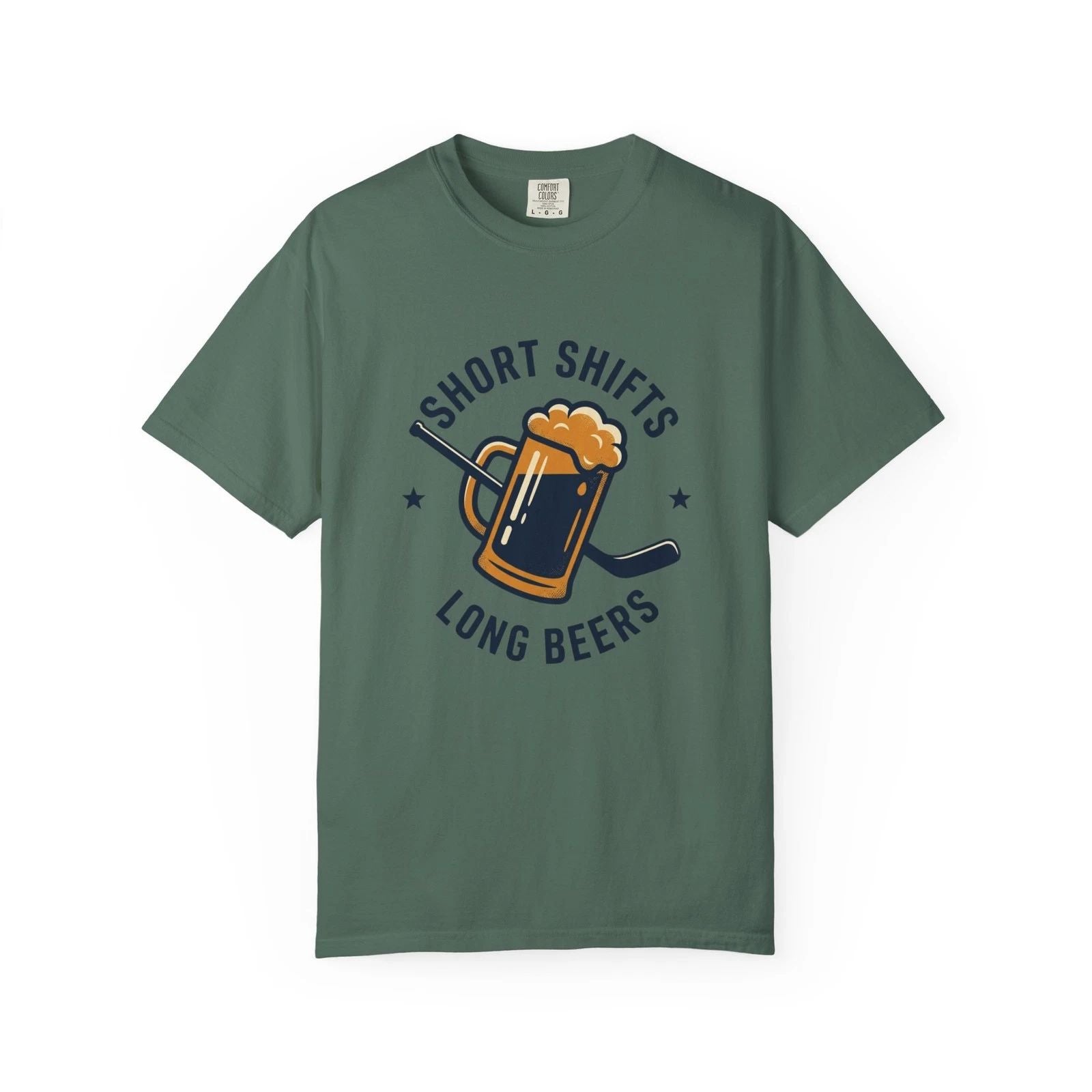 Funny Beer League Hockey Shirt - Short Shifts Long Beers Adult Unisex Hockey Tee