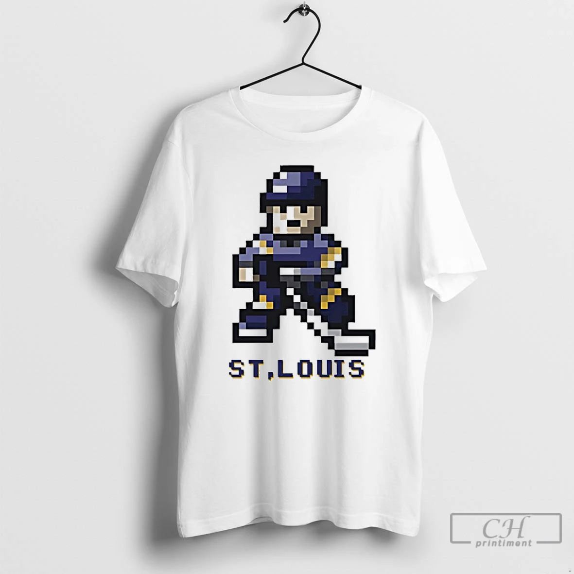 Classic St Louis Blues Hockey 8 Bit Retro Baller T Shirts