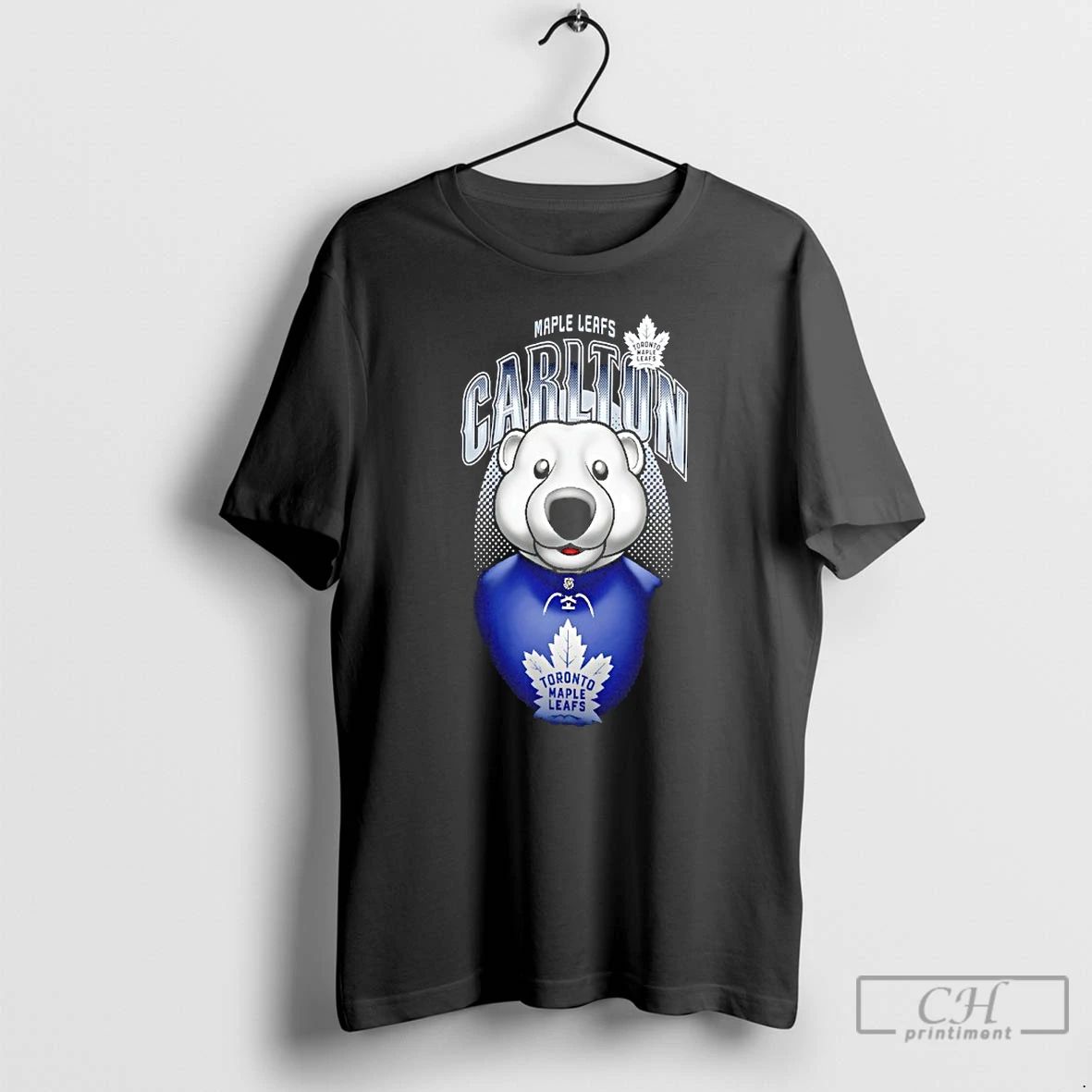 Classic Toronto Maple Leafs Carlton The Bear Mascot Highlight T Shirts