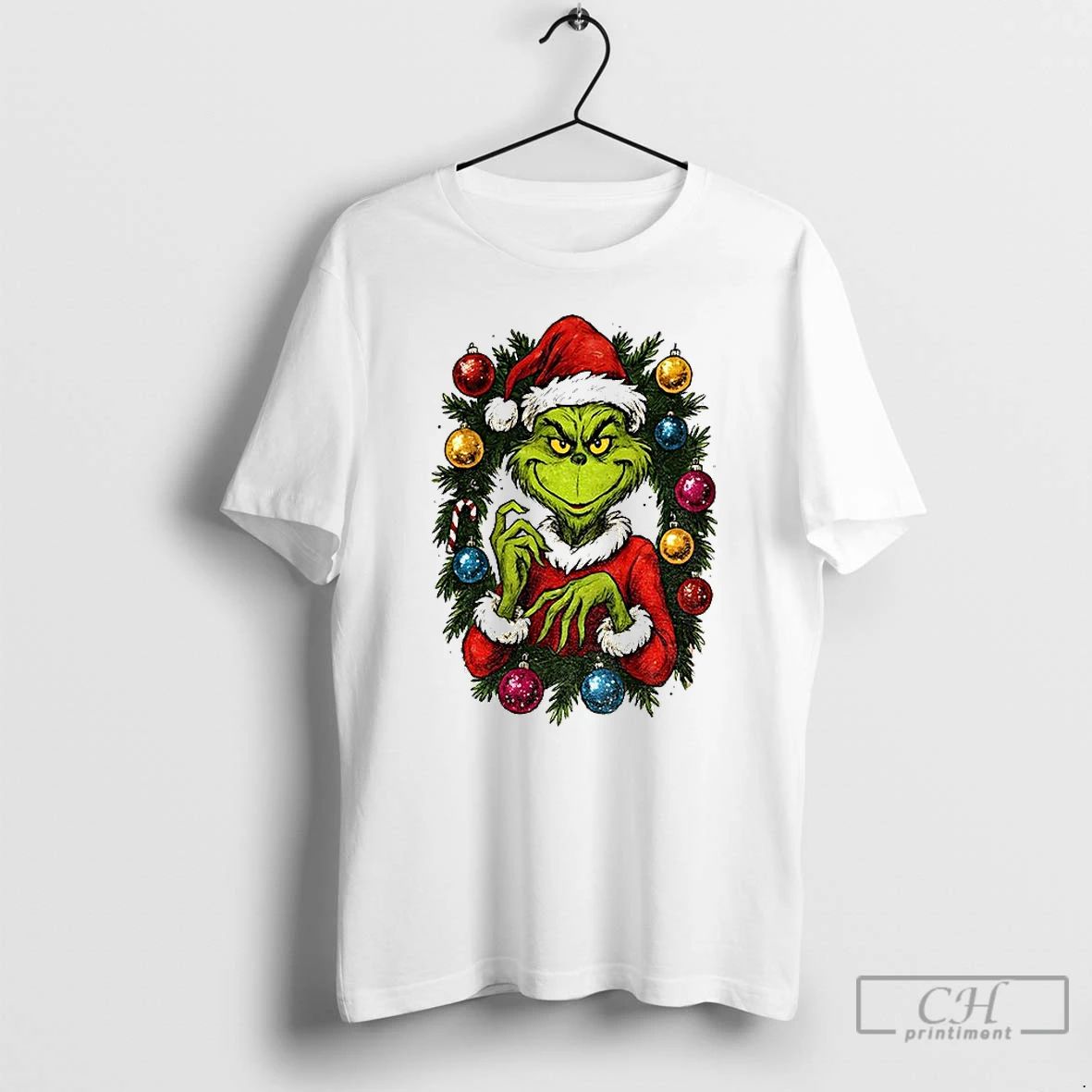 Classic Grinch Santa Hat Merry Christmas 2025 Vintage T Shirts