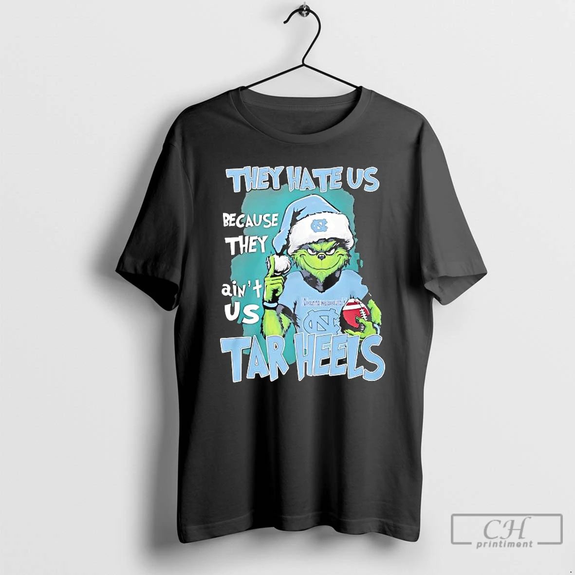 Premium Grinch They Hate Us Because They Aint Us North Carolina Tar Heels T Shirts