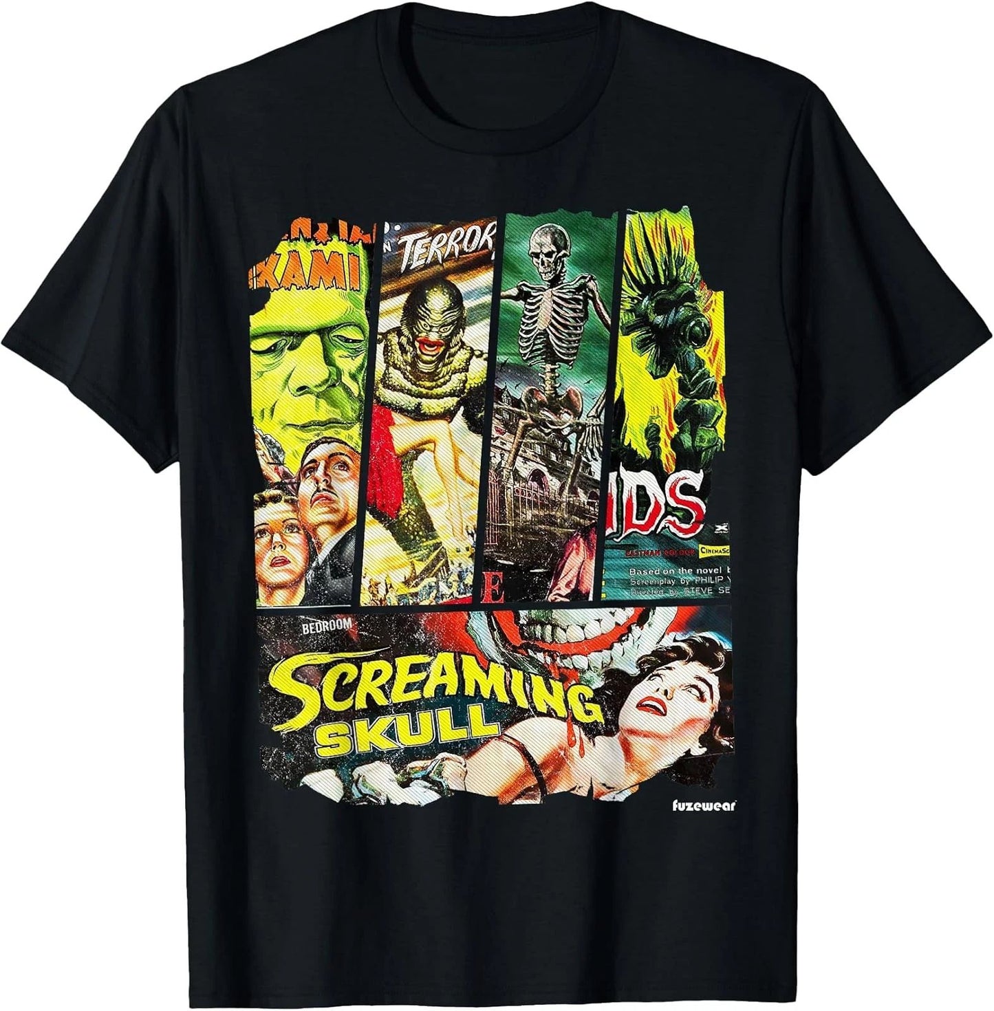 Vintage Style Sci Fi Horror Movie Poster Collage T-Shirt T-Shirt