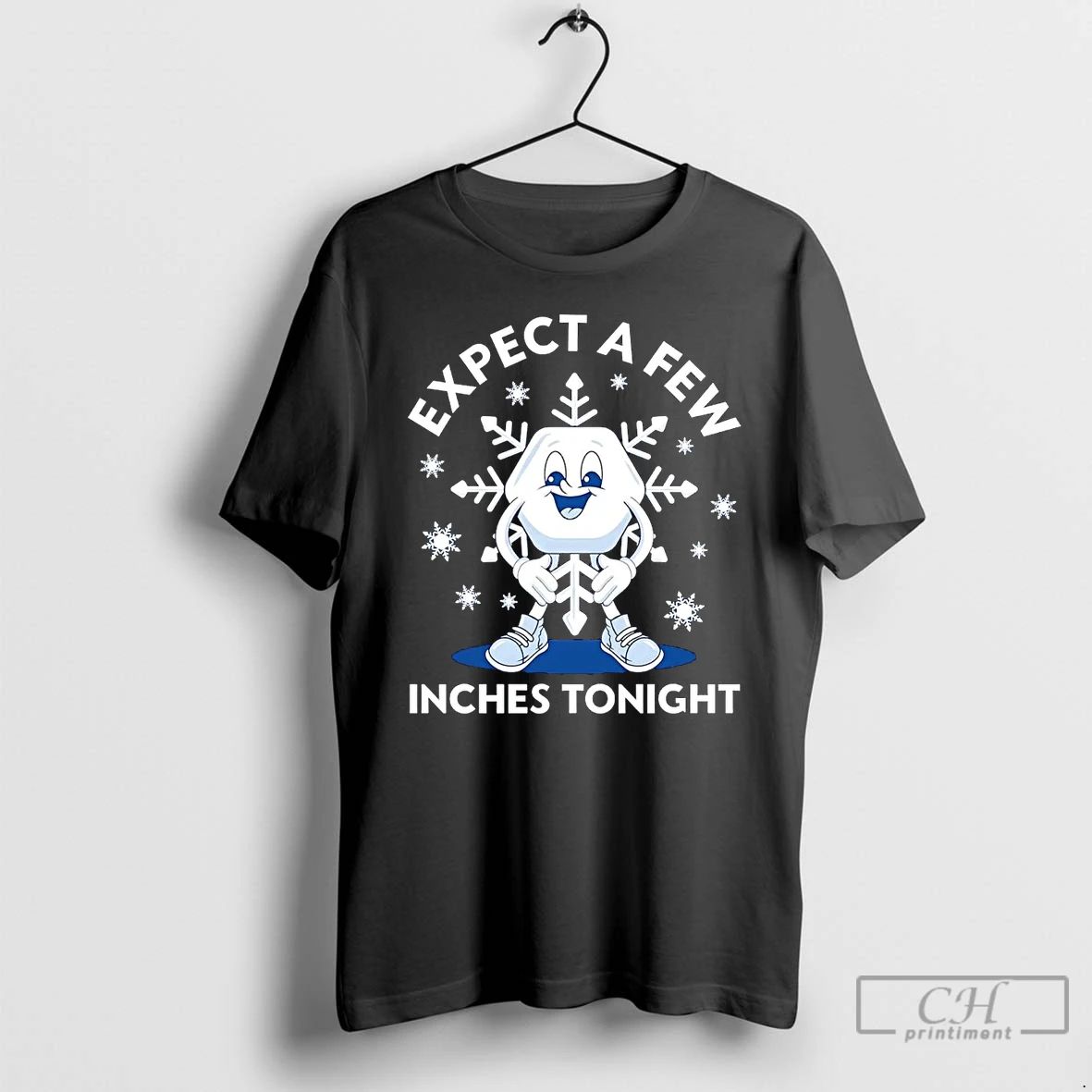 Classic Snowflake Expect A Few Inches Tonight Christmas T Shirts