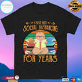 Sloth Read Book I Have Been Social Distancing For Years Vintage T-shirt