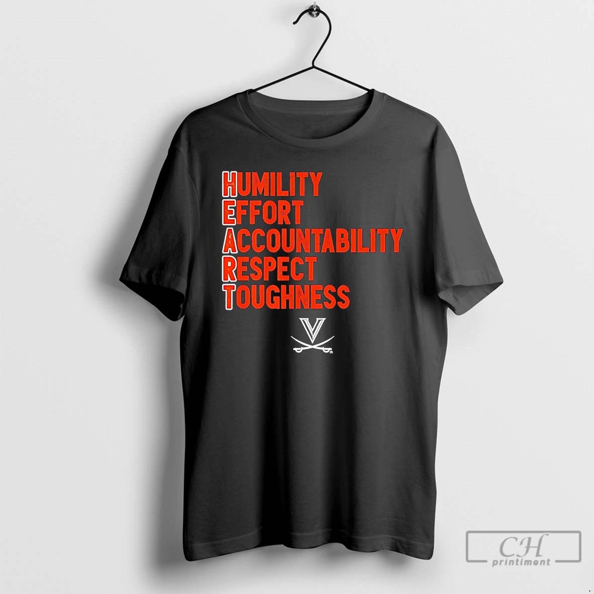 Classic Virginia Cavaliers Heart Humility Effort Accountability Respect Toughness T Shirts