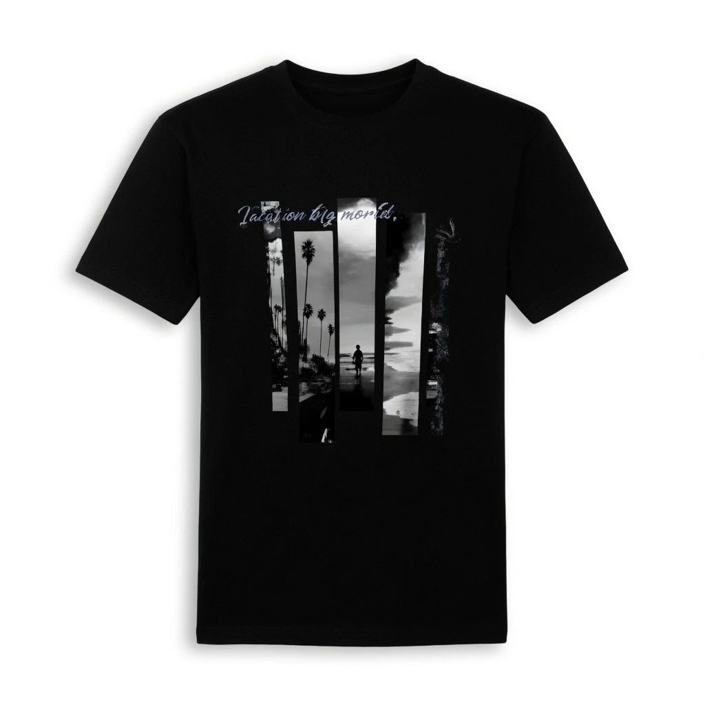 T-Shirt Beach Vacation Minimalist Photo Style Graphic Tee Unisex