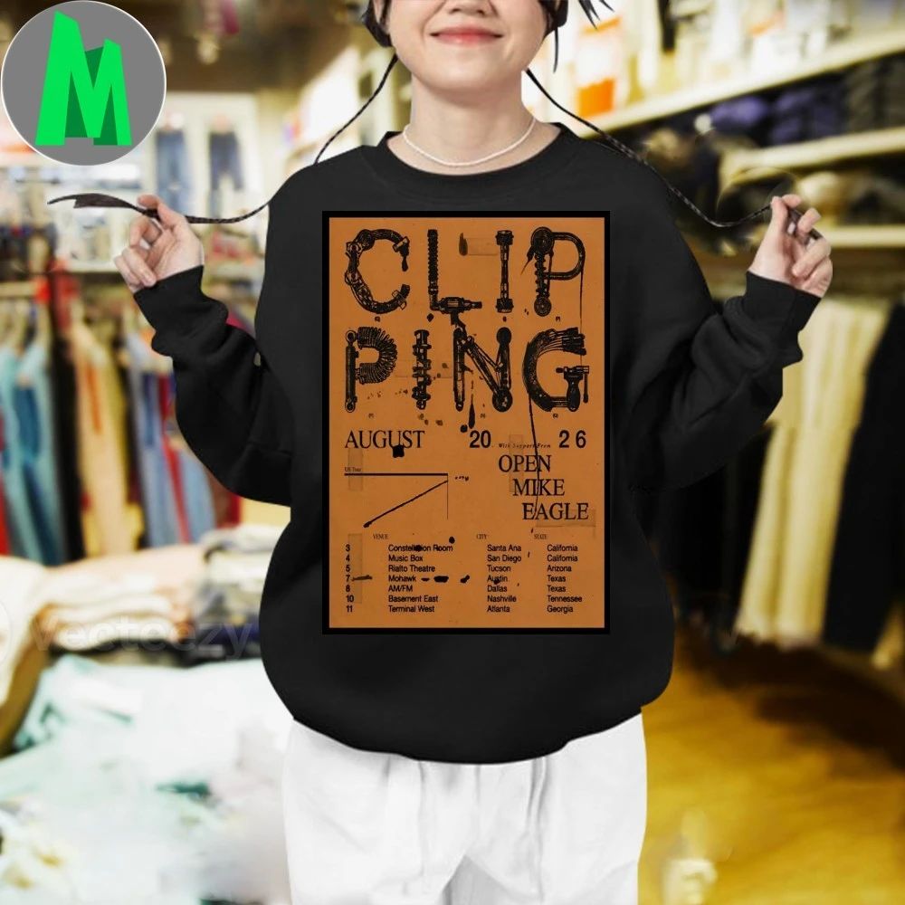 Clipping August Shows 2026 Poster Shirt