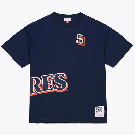 Mitchell & Ness San Diego Padres Playoff Win Premium SS Tee Men's Navy T-Shirt