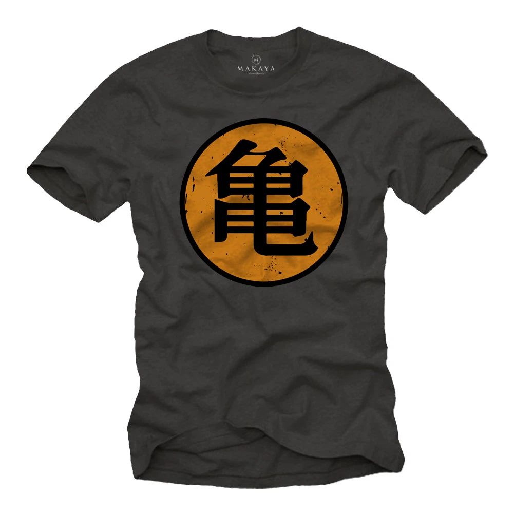 COOL COMIC MENS NERD T SHIRT WITH ANIME CHINA SYMBOL- SHORT SLEEVE MANGA TEE