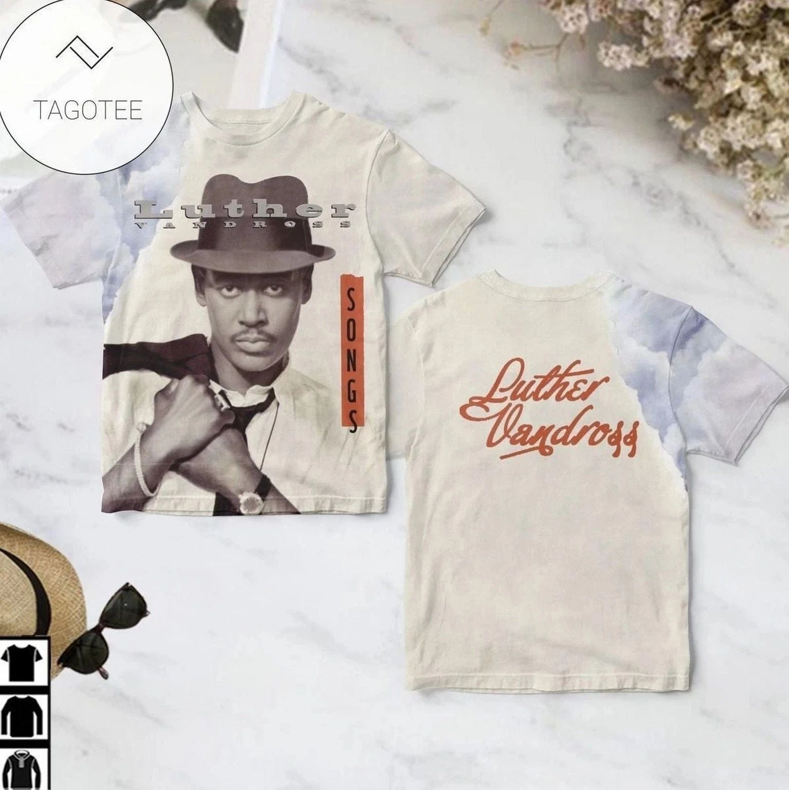 Songs Album Cover By Luther Vandross AOP T-Shirt Unisex S-5XL