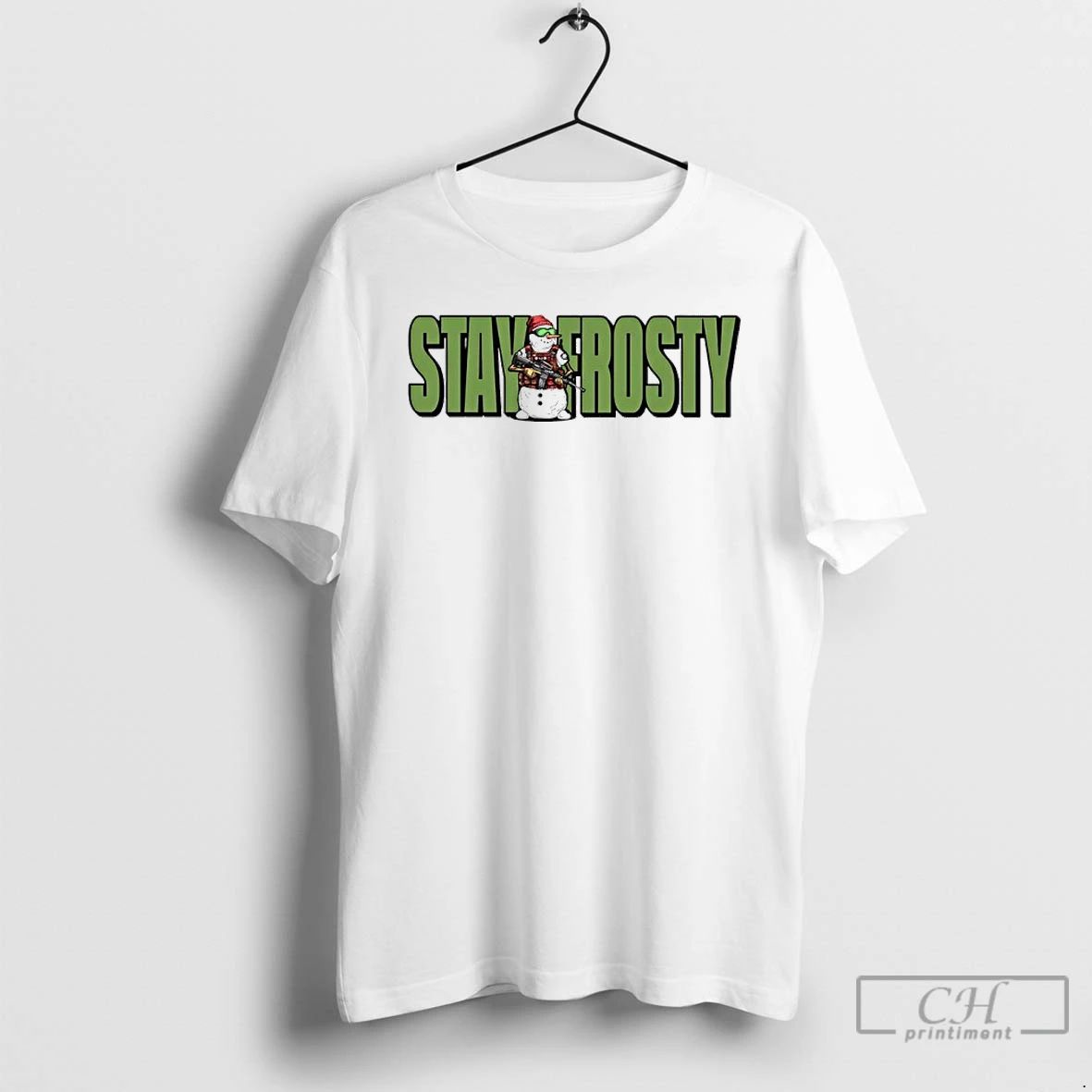 Premium Stay Frosty Snowman Gun Christmas T Shirts