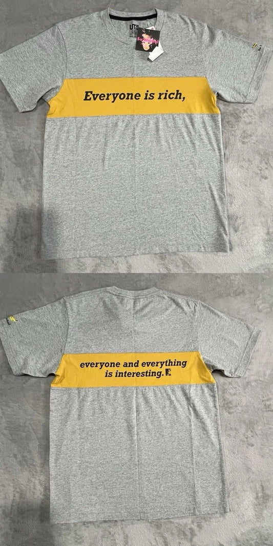 Andy Warhol x Uniqlo Banana Quote Art Panel Men's Unisex T-Shirt Size M