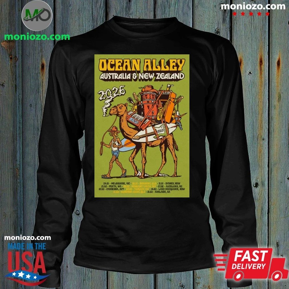 Original Ocean Alley 2026 AUS NZ Tour Limited Holographic Tour Poster T-Shirt