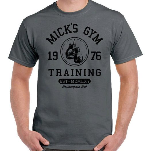 Mick's Gym T-Shirt Rocky Mens Funny Movie Balboa Boxing Boxer MMA Training Top