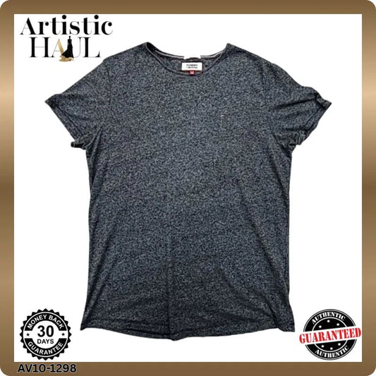 Tommy Jeans Gray Slim Fit Mens M Short Sleeve Crewneck Logo T-Shirt