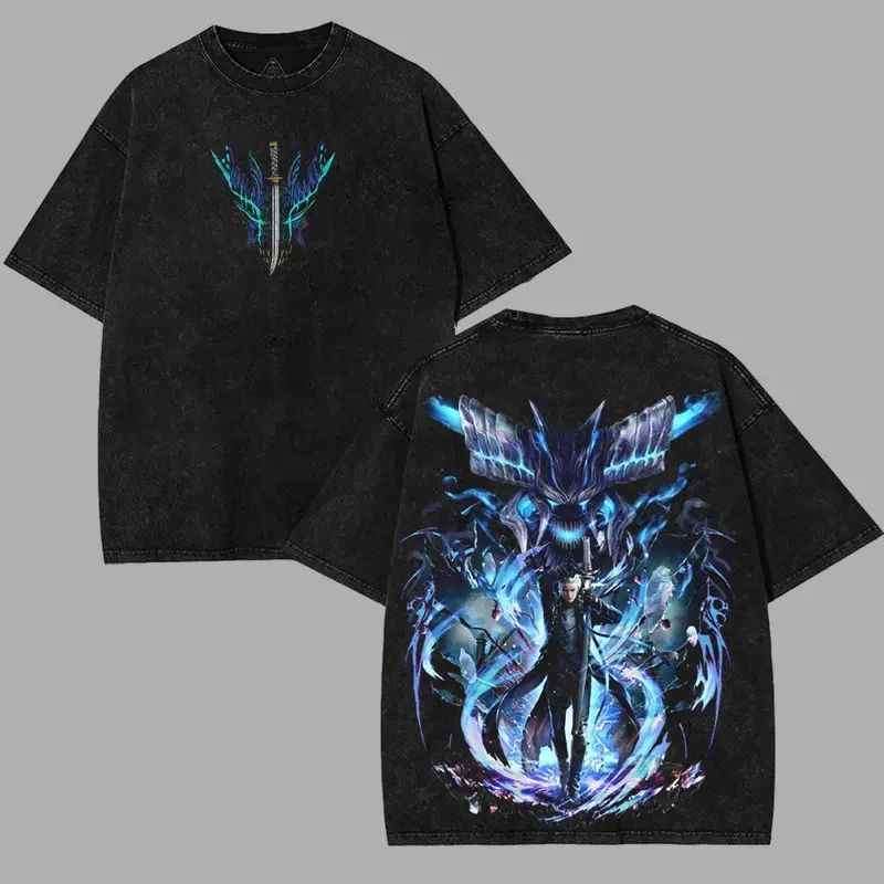 Devil May Cry Vergil the omega and alpha king Graphic Tee Streetwear T-Shirt