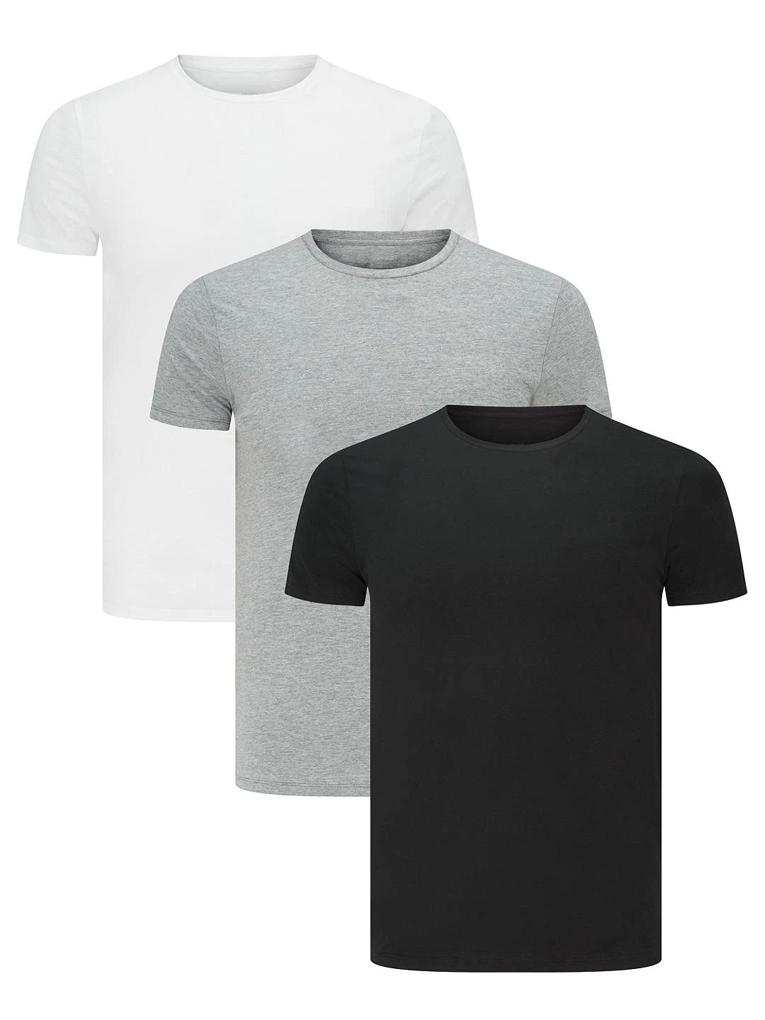 Men's Plain Blank T-shirt Basic Tee White Black Grey sizes X - XXXL New Bulk