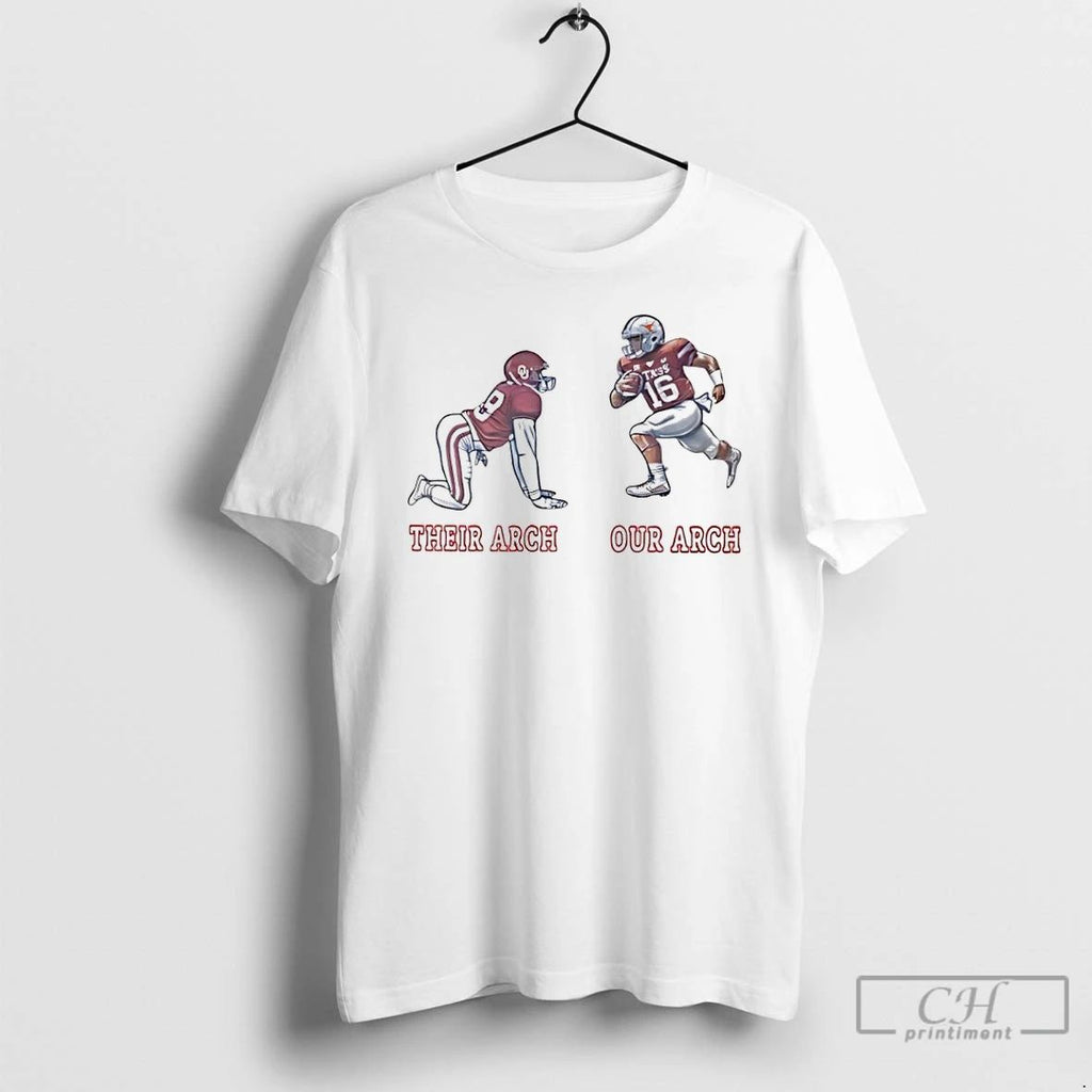 Classic Their Arch Our Arch Oklahoma Vs Texas 2025 Ncaa Football T Shirts Hoodie Longsleeve