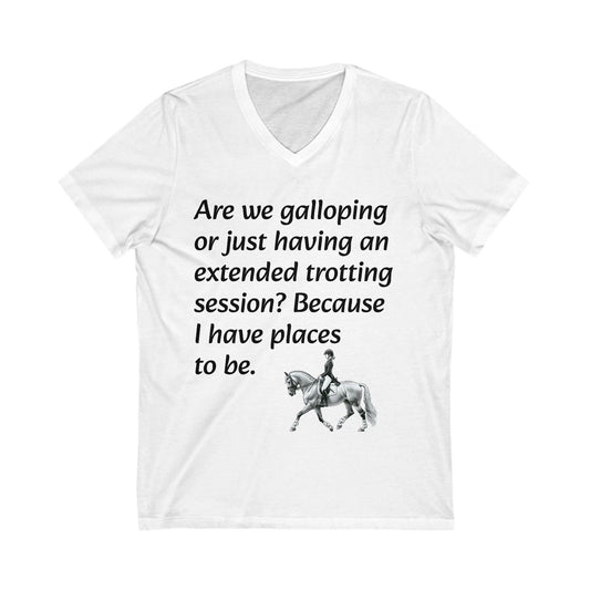 Equestrian V-Neck Tee - Stylish Ride Inspired Unisex Shirt