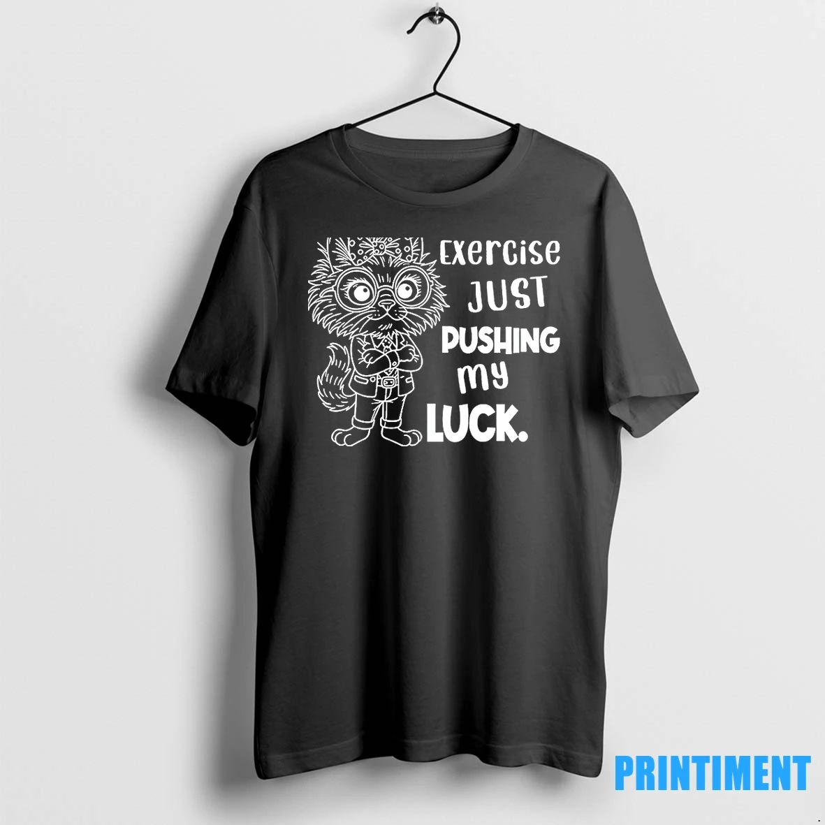 Cat I Get Enough Exercise Just Pushing My Luck Tshirts Sweater