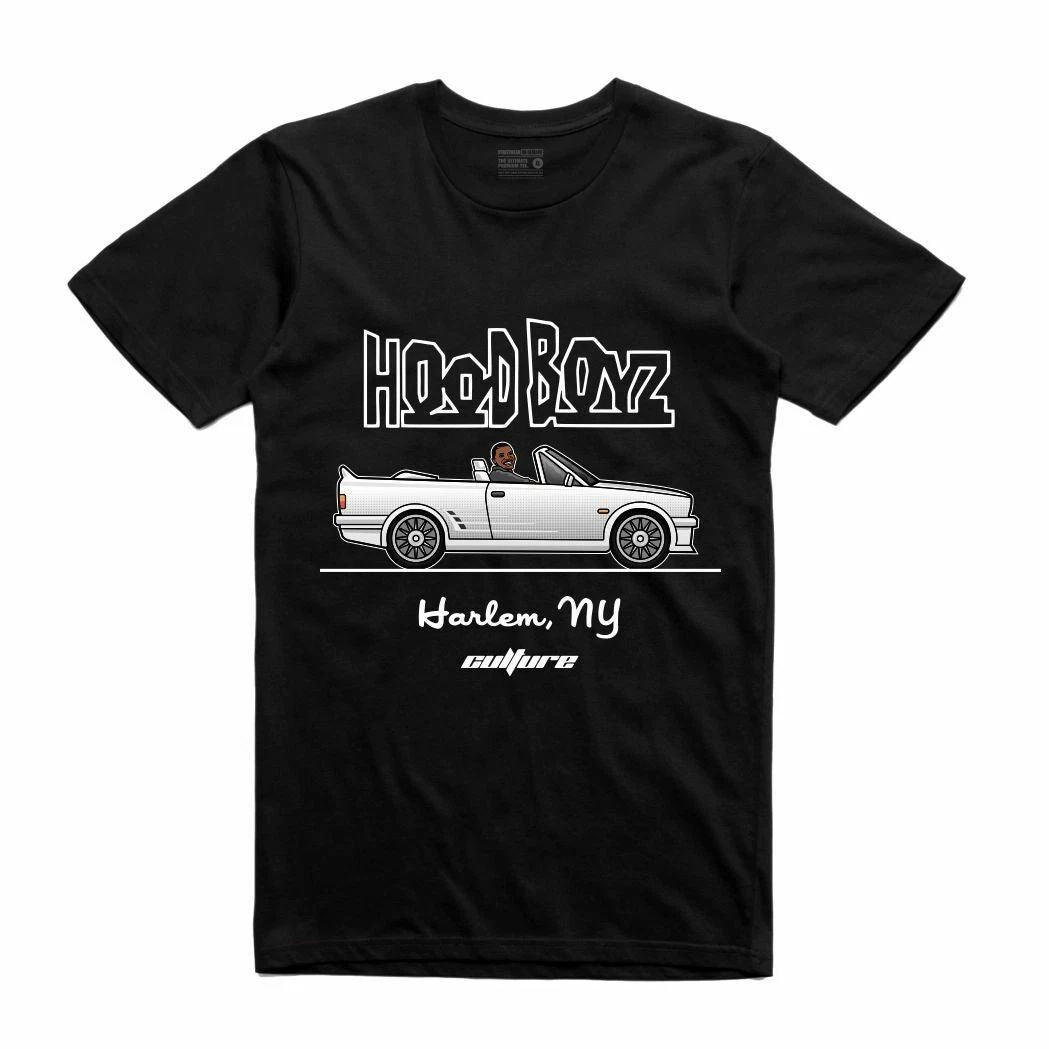 Streetwear on Demand Culture Plaid Full Hood Boyz Black T-Shirt