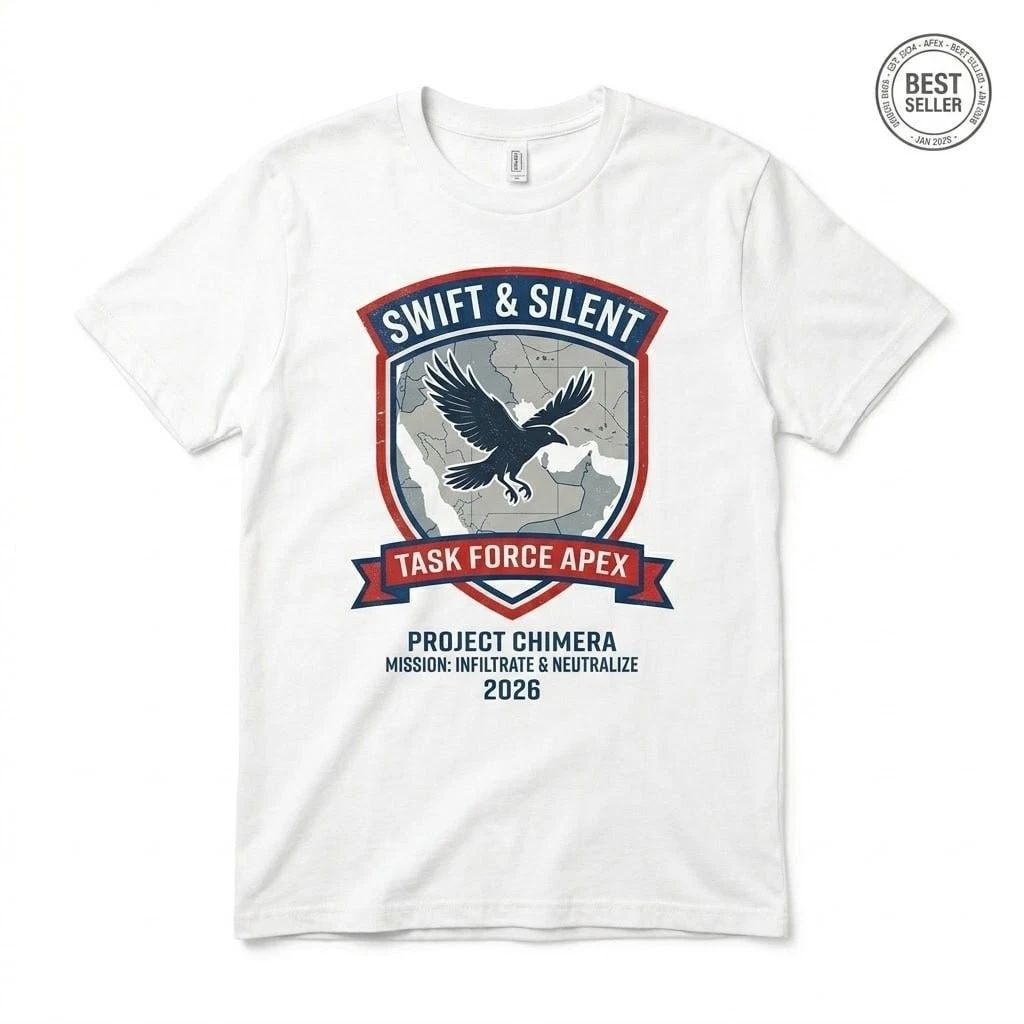 Task Force Apex Project Chimera T-Shirt Military Tactical Swift Silent Raven Tee
