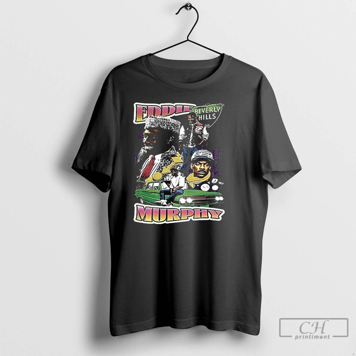 Classic Eddie Murphy Comedian Beverly Hills Cop Collage Retro T Shirts