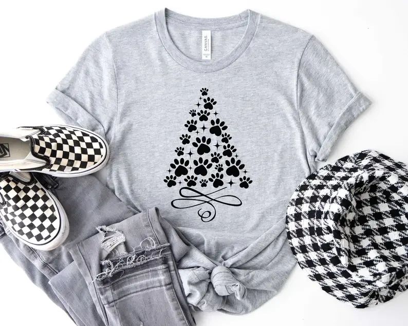 Paw Christmas Tree T-Shirt