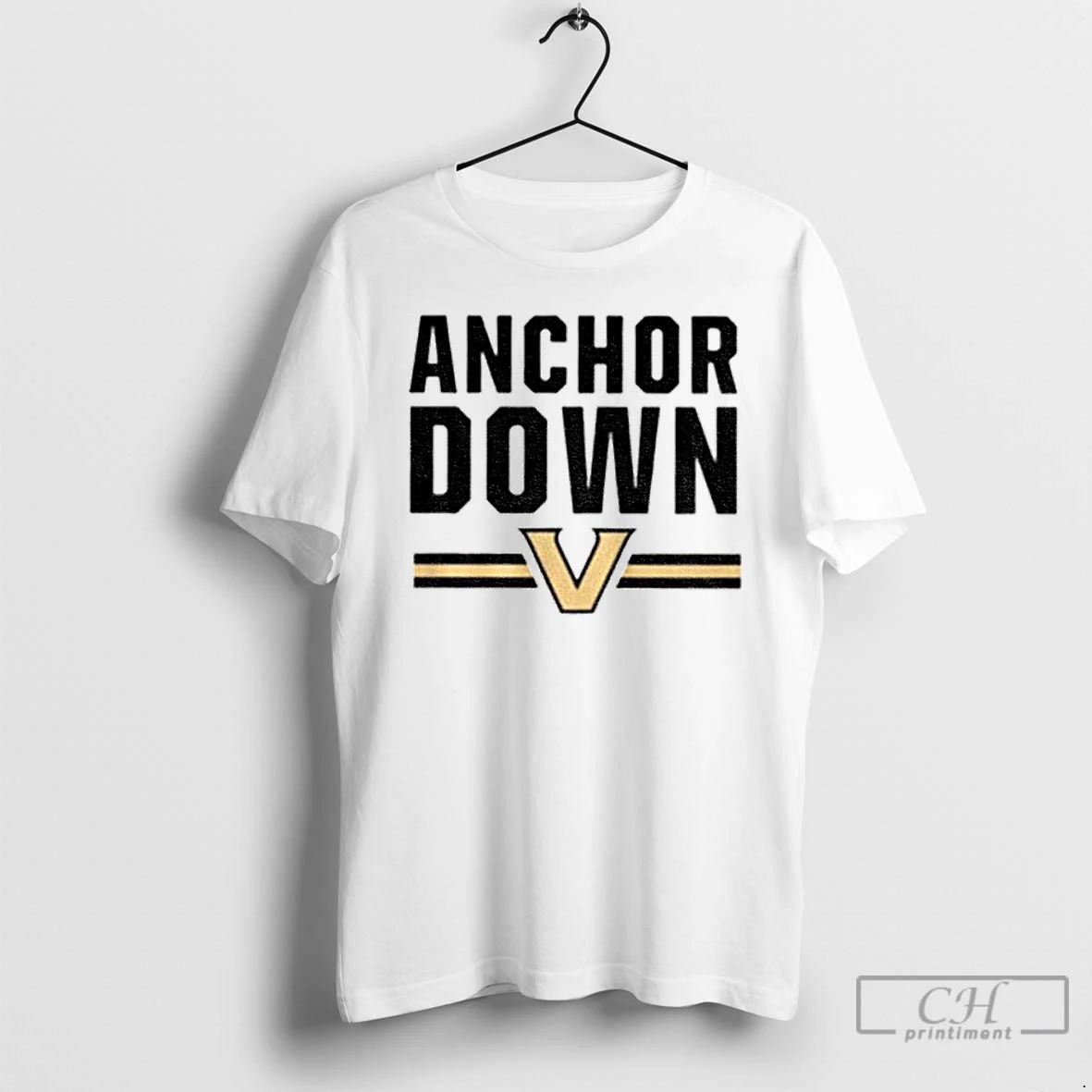 Classic Vanderbilt Commodores Anchor Down Logo T Shirts