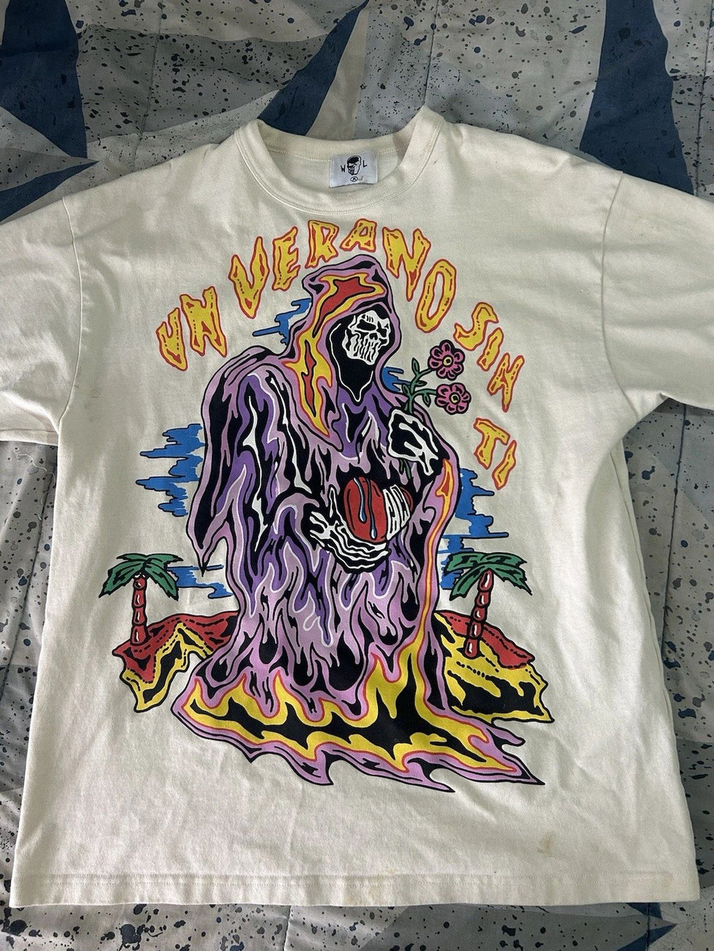 Warren Lotas x Bad Bunny Un Verano Sin Ti Ombre T-Shirt Mens Size Medium Tee