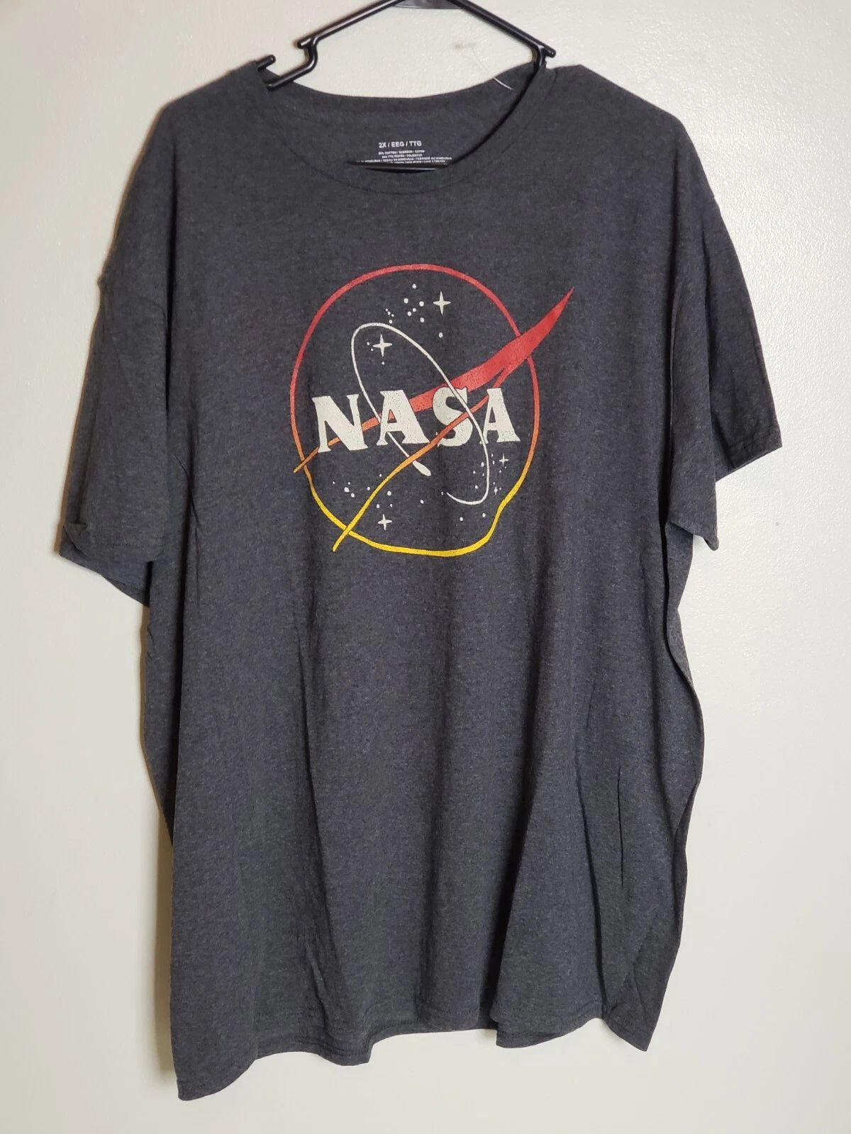 NASA T-shirt 2X Gray Space & Science Graphic Tee