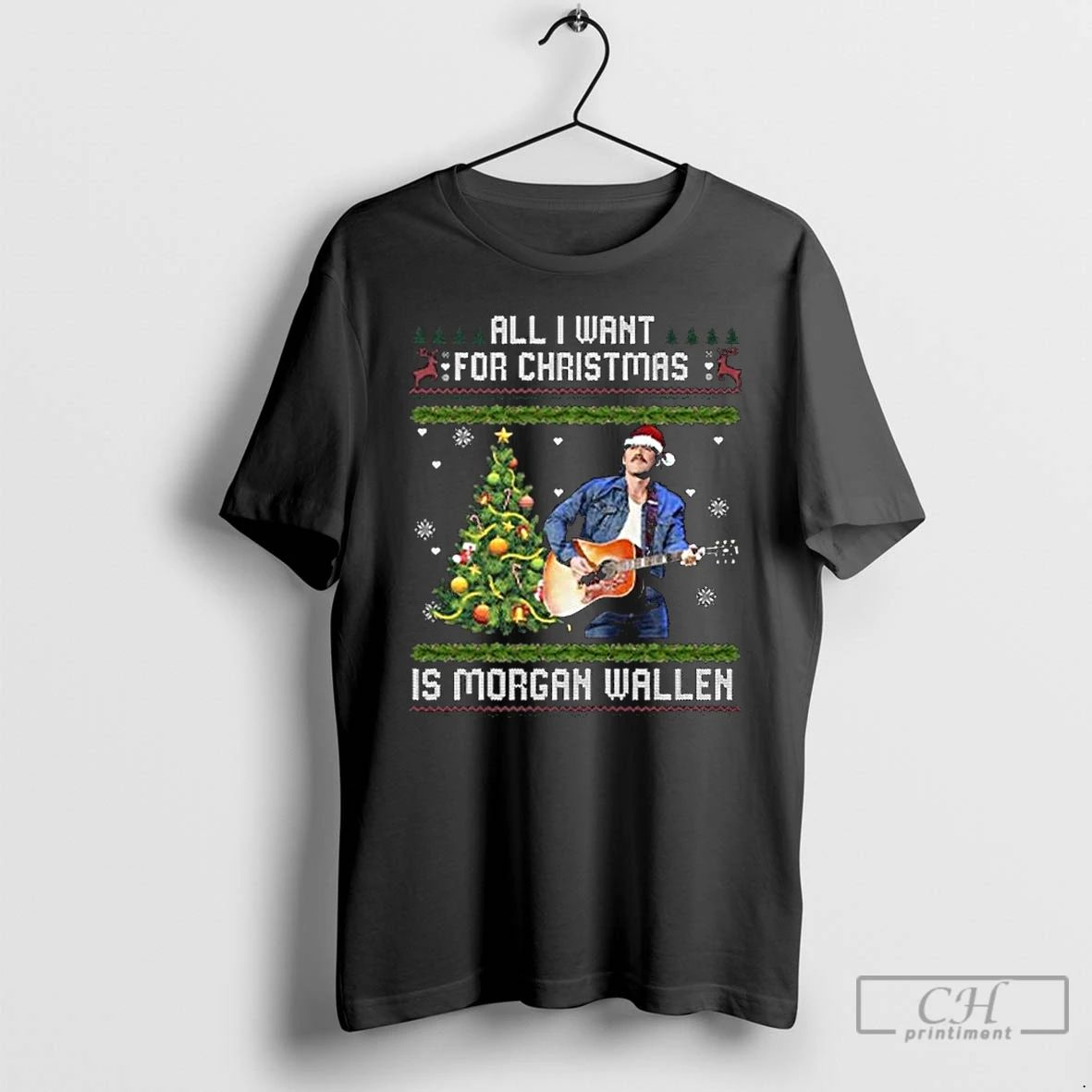 Classic All I Want For Christmas Is Morgan Wallen Ugly 2025 Long Sleve T Shirts
